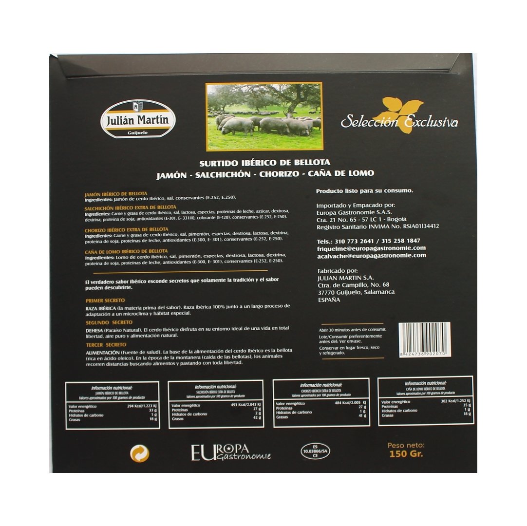 Surtido Iberico Bellota LONCHEADO 150 gramos | JULIAN MARTIN