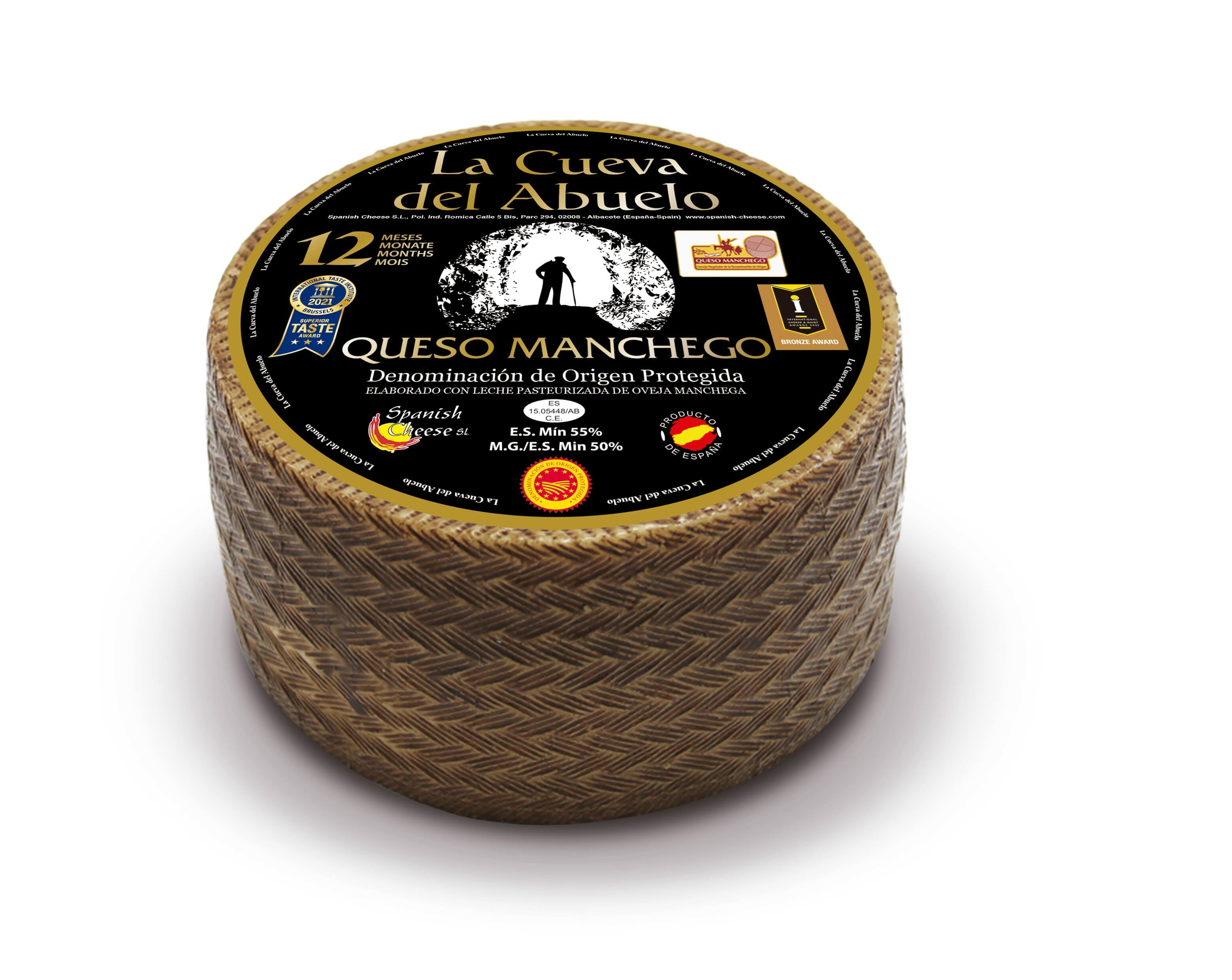 CUÑA 200g | Queso MANCHEGO 12 MESES Añejo - La Iberica Jamoneria